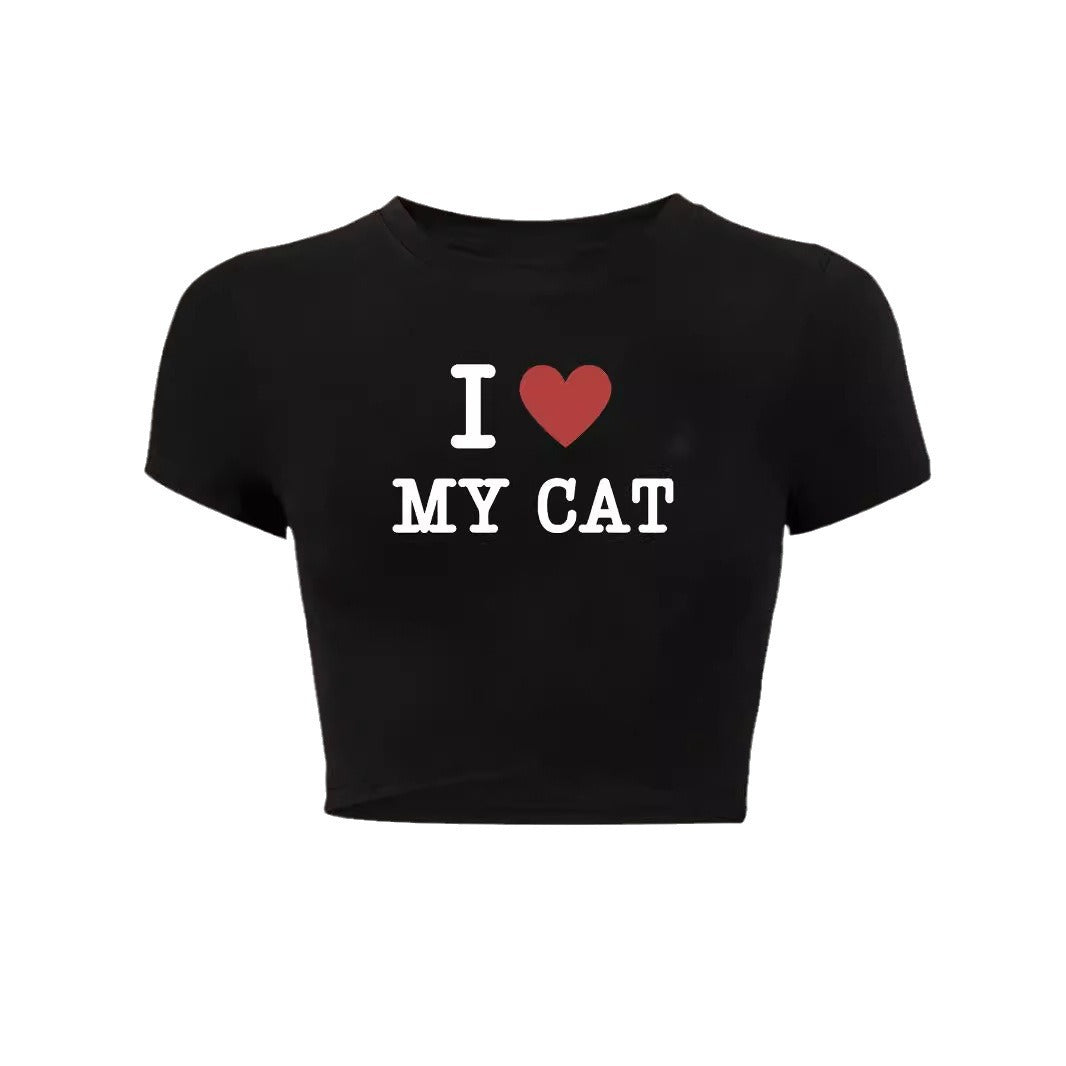 Damen Crop-Top mit auffälligem Schriftzug Drune