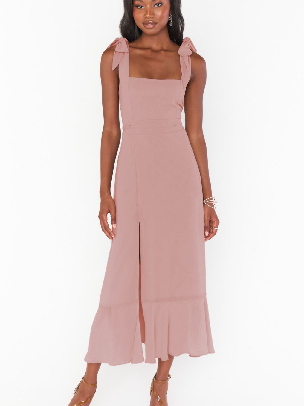 Damen Maxikleid mit elegantem Schnitt und seitlichem Schlitz Drune