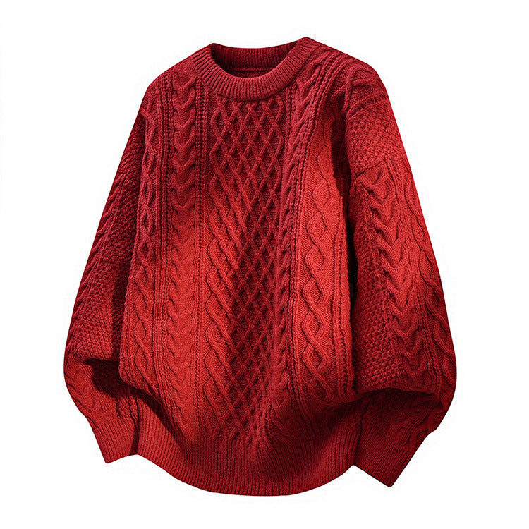 Damen Grobstrickpullover mit Zopfmuster Drune
