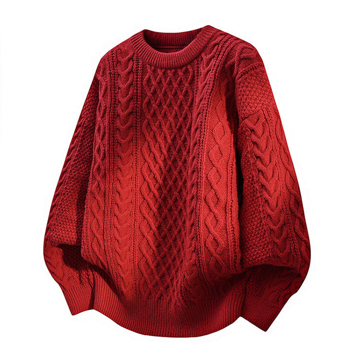 Damen Grobstrickpullover mit Zopfmuster Drune