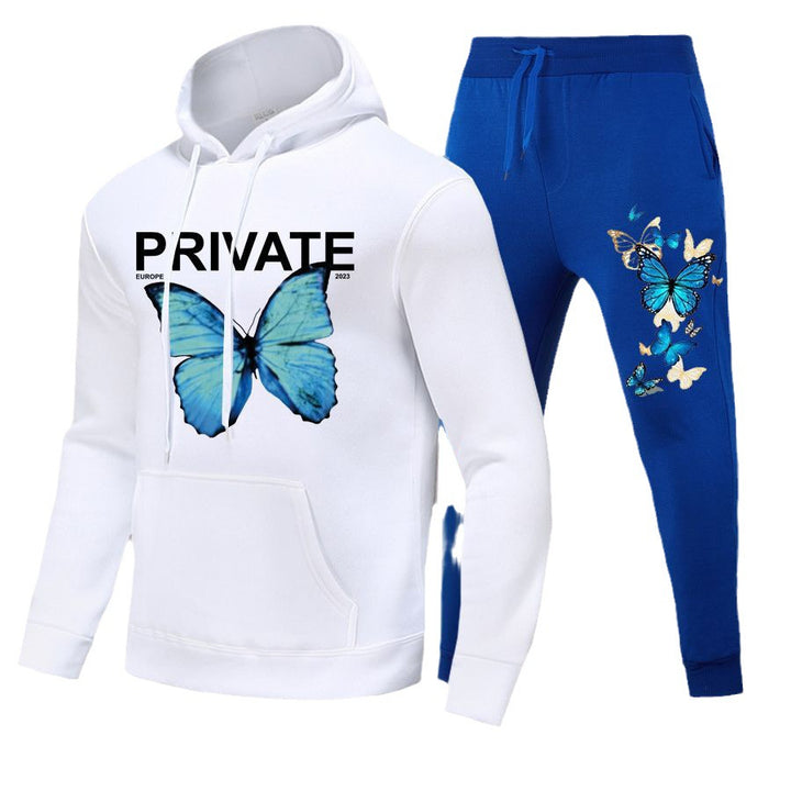 Damen Hoodie und Jogginghose Set mit einzigartigem Schmetterlingsdesign Drune