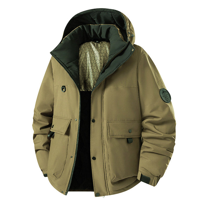 Herren Isolierter Urban-Parka mit Stehkragen und verdeckter Kapuze Drune