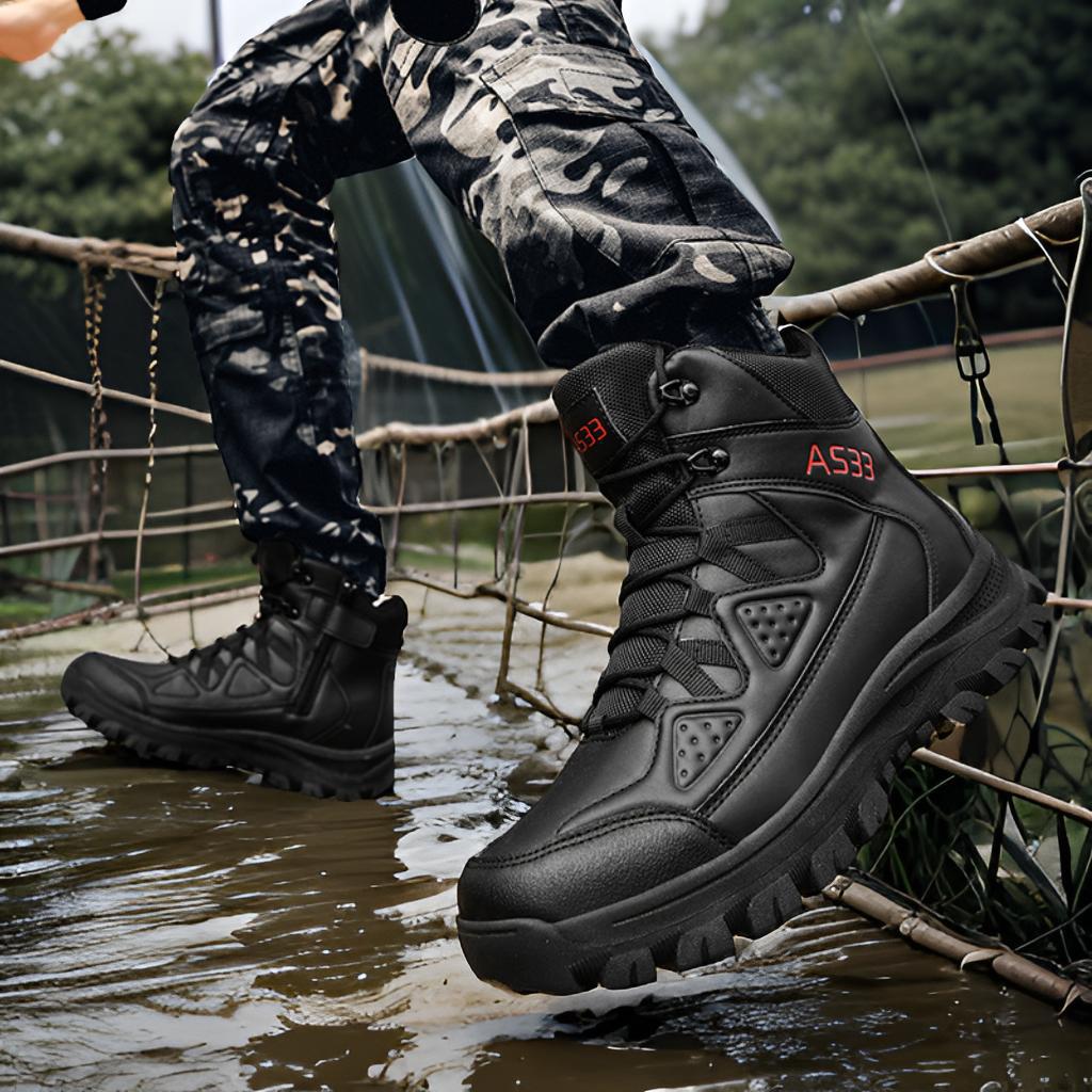 Herren wasserdichte Sicherheitsstiefel mit rutschfester Sohle und atmungsaktiver Membran Drune