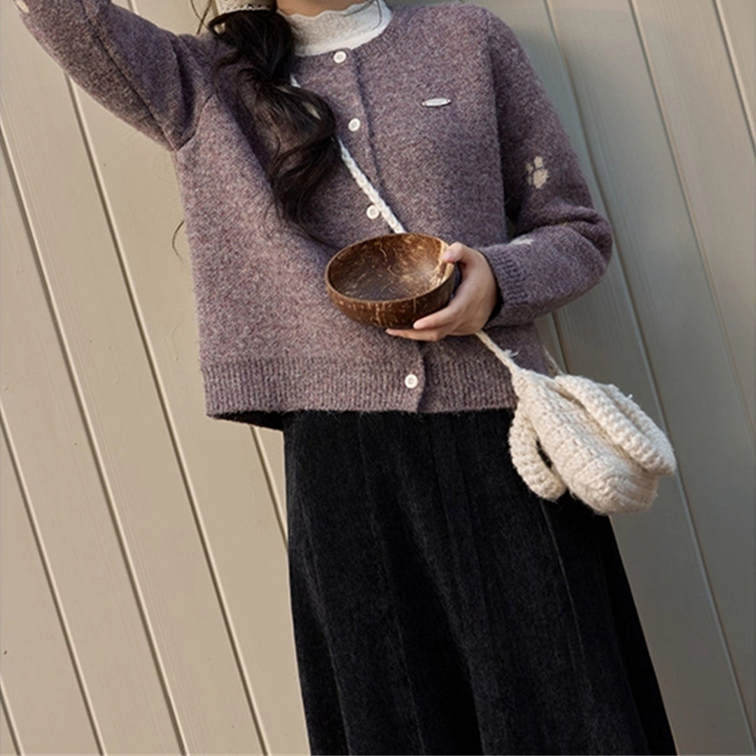 Damen Gemusterte Kurzstrickjacke Drune