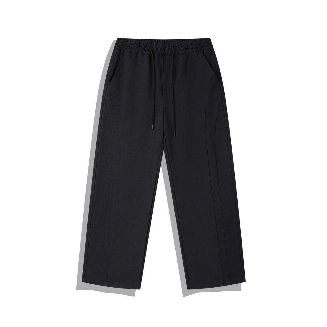 Damen Cropped-Hose im Relaxed-Fit mit Elastikbund, Tunnelzug und Ziersteppungen Drune