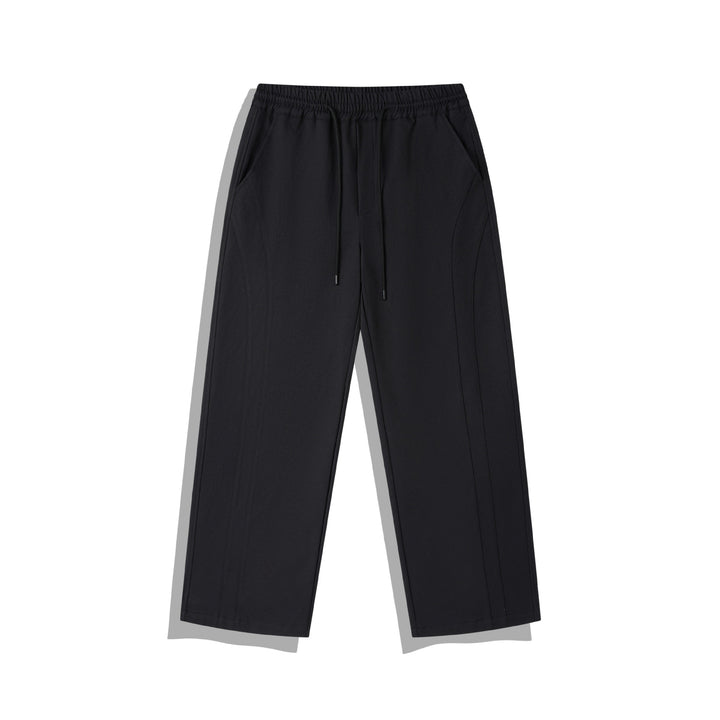 Damen Cropped-Hose im Relaxed-Fit mit Elastikbund, Tunnelzug und Ziersteppungen Drune