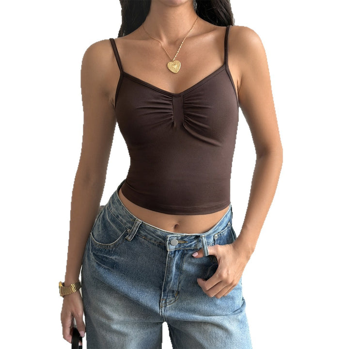 Damen trägerloses Top mit gerüschtem Detail Drune