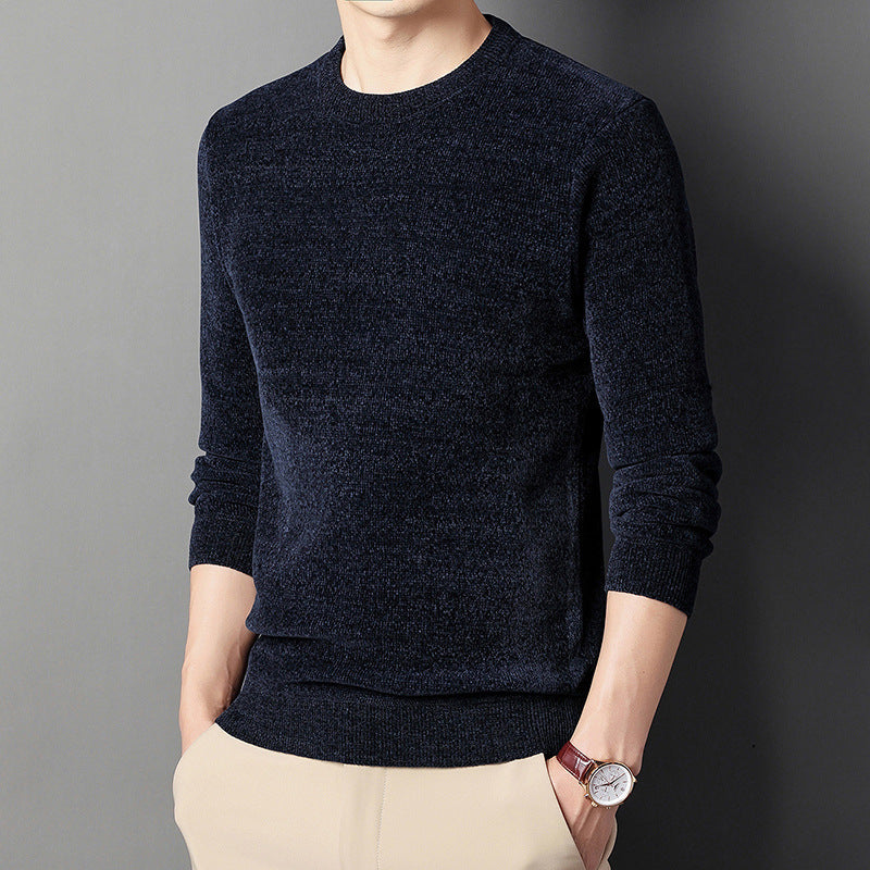 Herren Wärmender Rundhals-Pullover mit Fleece-Innenfutter Drune
