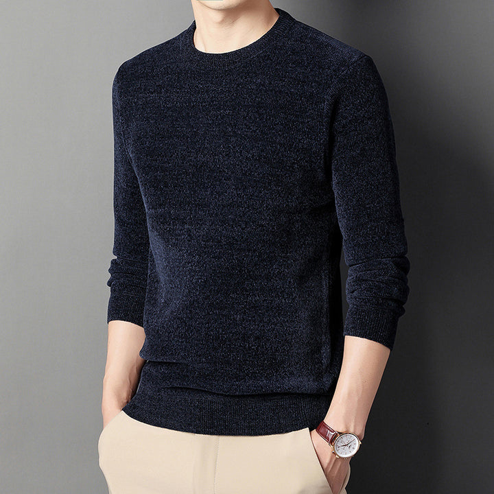Herren Wärmender Rundhals-Pullover mit Fleece-Innenfutter Drune