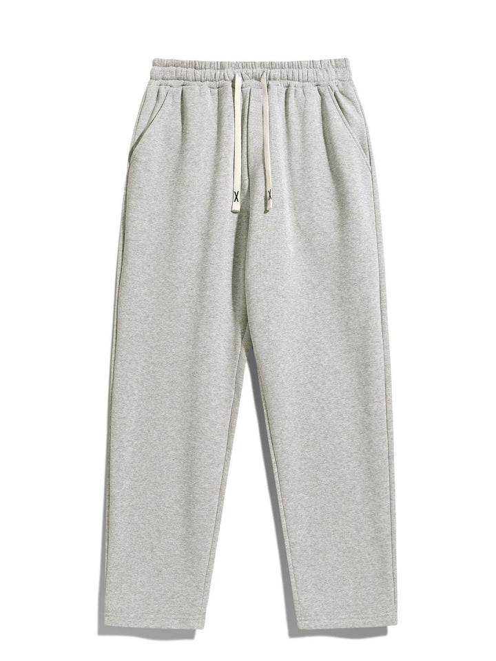 Damen Taillierte Fleece-Jogginghose mit hohem Komfortbund, Kordelzug & Seitentaschen Drune