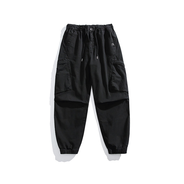 Herren Loose‑Fit Utility‑Cargohose mit Tunnelzugbund, Kniepaneelen und großen Klappentaschen Drune