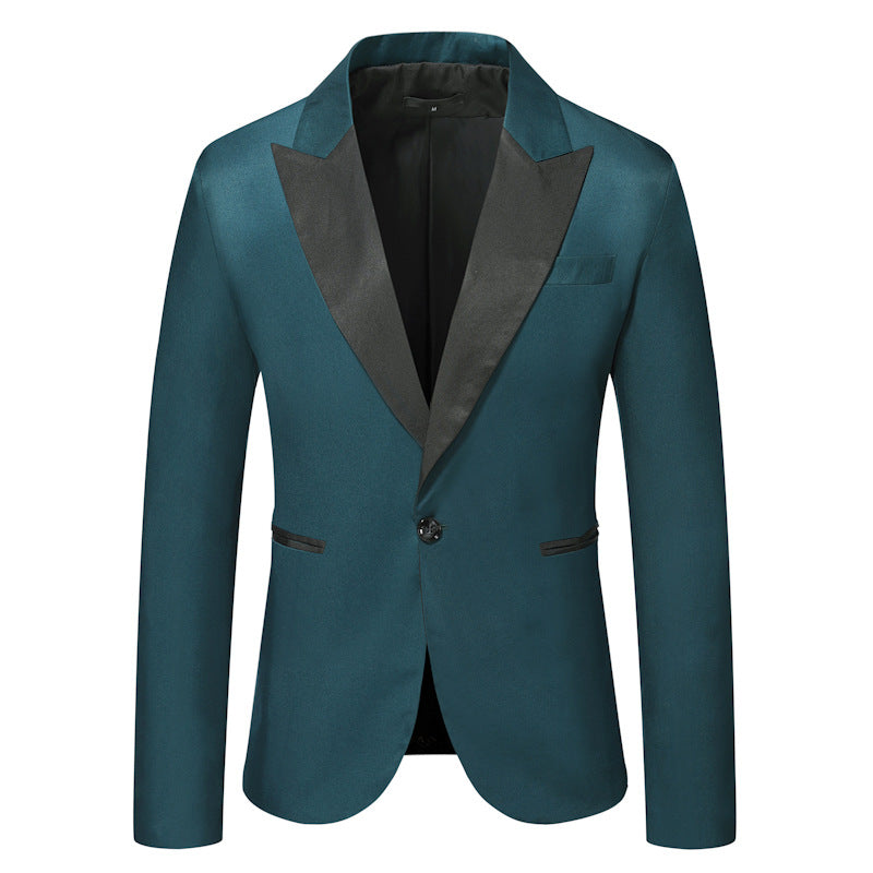 Herren Eleganter Smoking-Blazer mit klassischem Revers und zeitlosem Design Drune