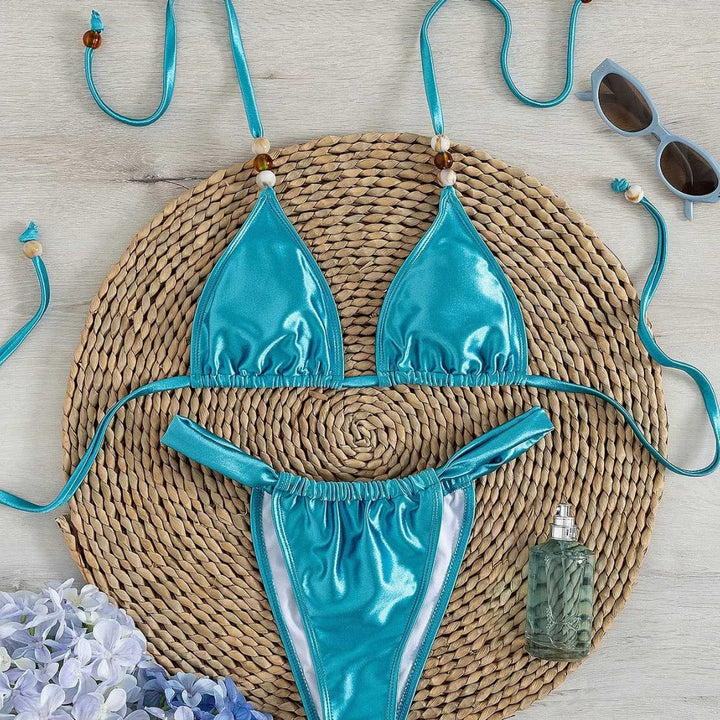 Damen Triangel-Bikini mit elegantem Falten-Design Drune