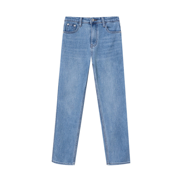 Damen Hochgeschnittene Jeans mit Umklappsaum Drune