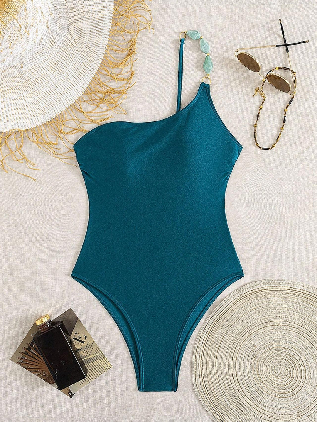 Damen Eleganter Schwimmanzug mit schmalen Trägern und figurschmeichelndem Schnitt Drune