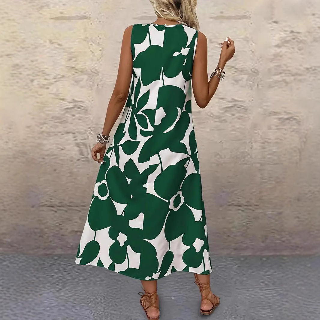 Damen Maxikleid mit floralem Muster Drune