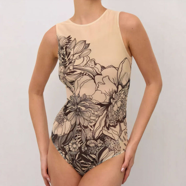 Damen Einteiliger Badeanzug im einzigartigen grafischen Design Drune