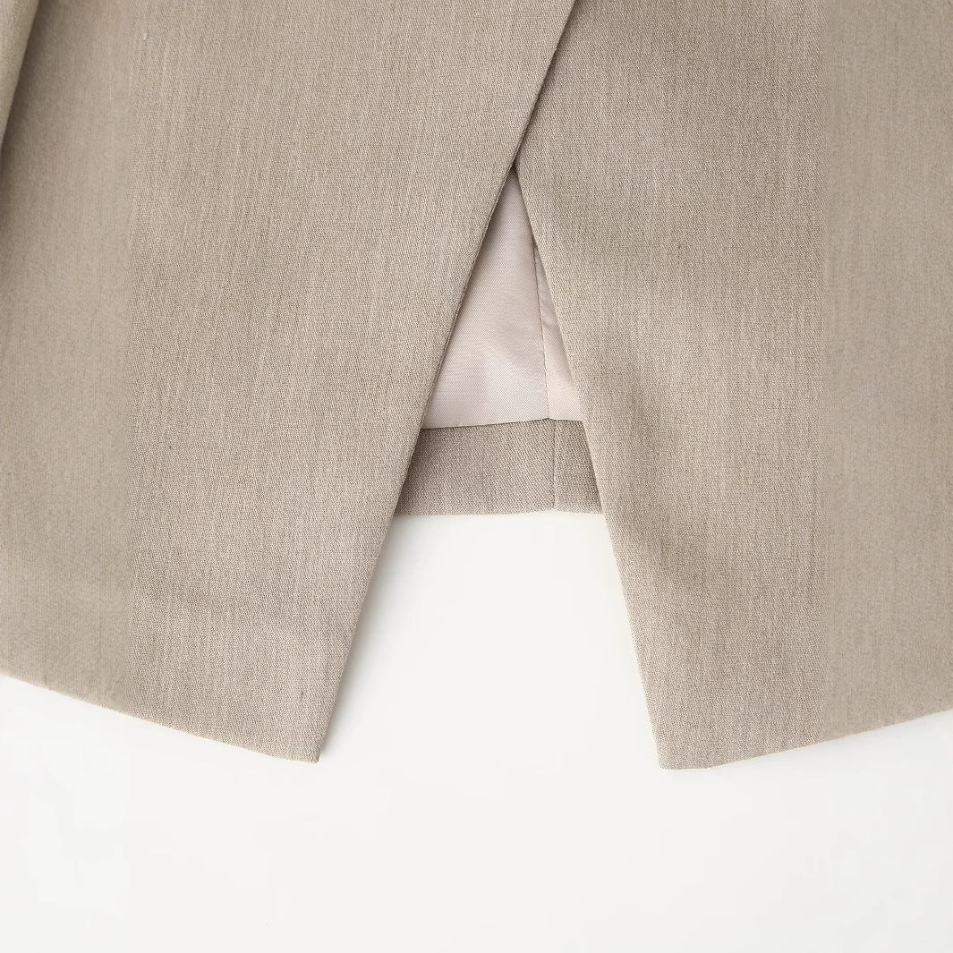 Damen Doppelreihiger Oversize-Blazer aus feinem Twill mit fallendem Revers Drune