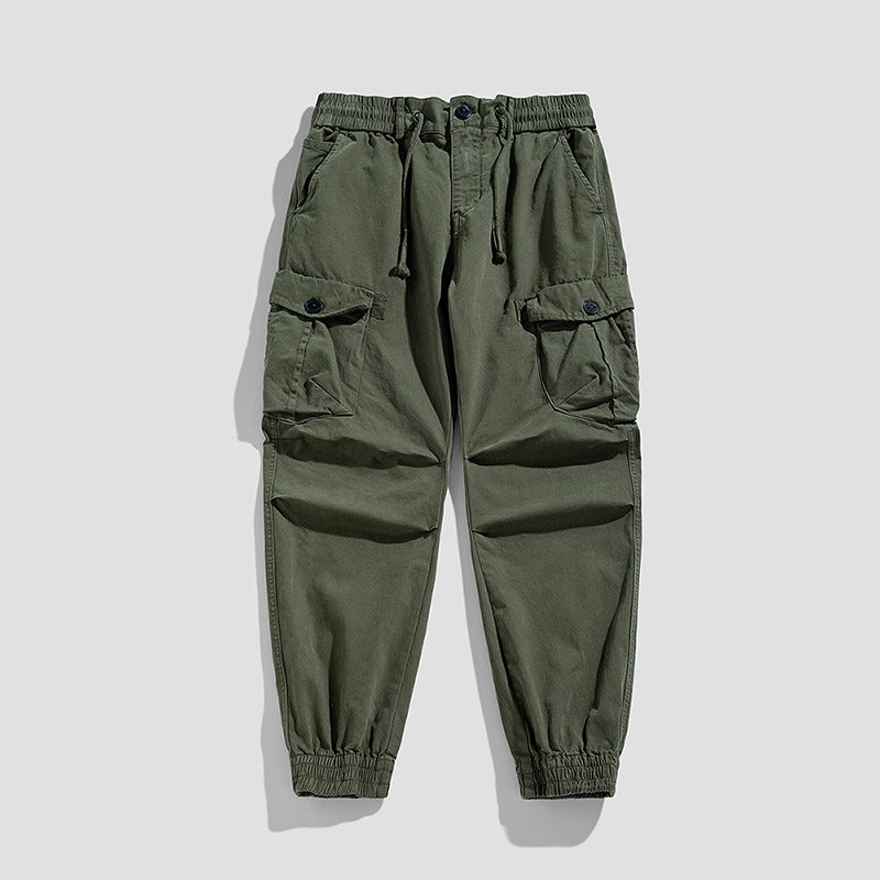 Herren Cargo-Jogger mit Tunnelzugbund, Mehrfachtaschen und elastischen Knöchelabschlüssen Drune