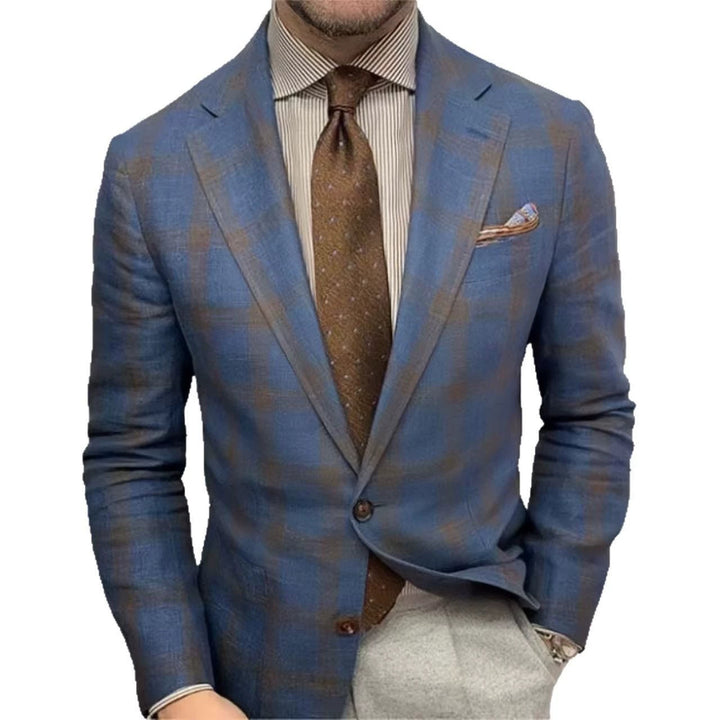 Herren modischer karierten Blazer mit hohem Tragekomfort und eleganten Details Drune