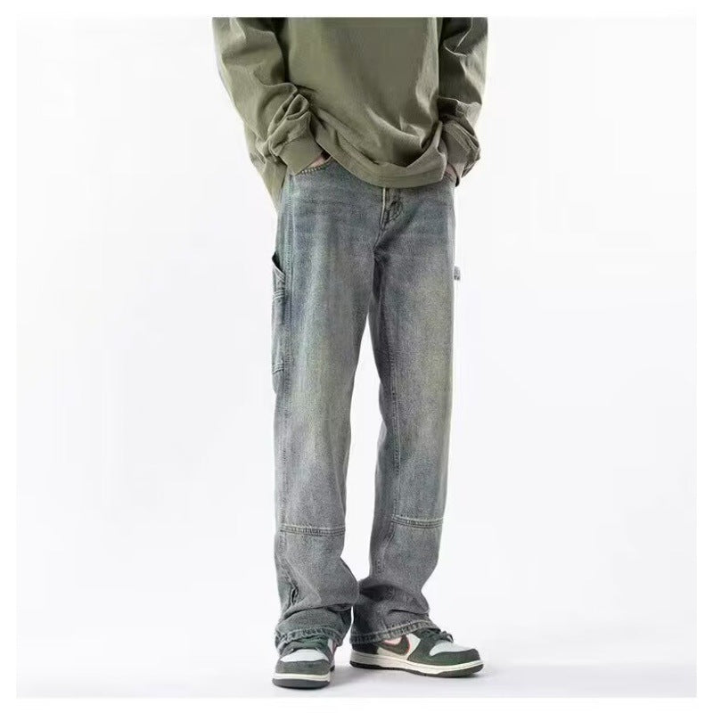 Herren Lässige Cargo-Jeans mit praktischen Seitentaschen Drune