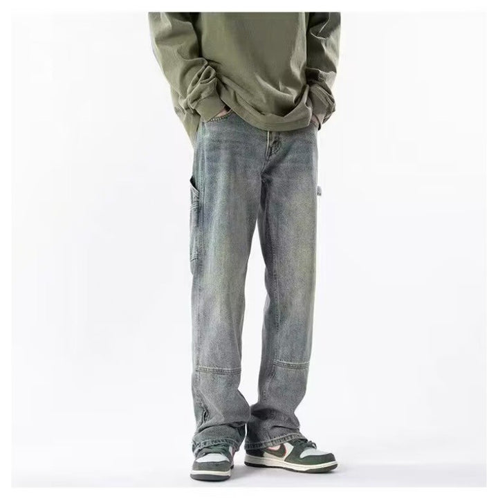 Herren Lässige Cargo-Jeans mit praktischen Seitentaschen Drune