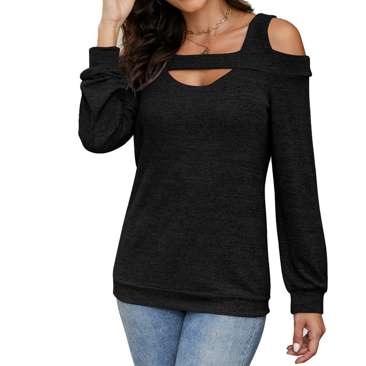 Damen modisches Sweatshirt mit asymmetrischem Ausschnitt Drune