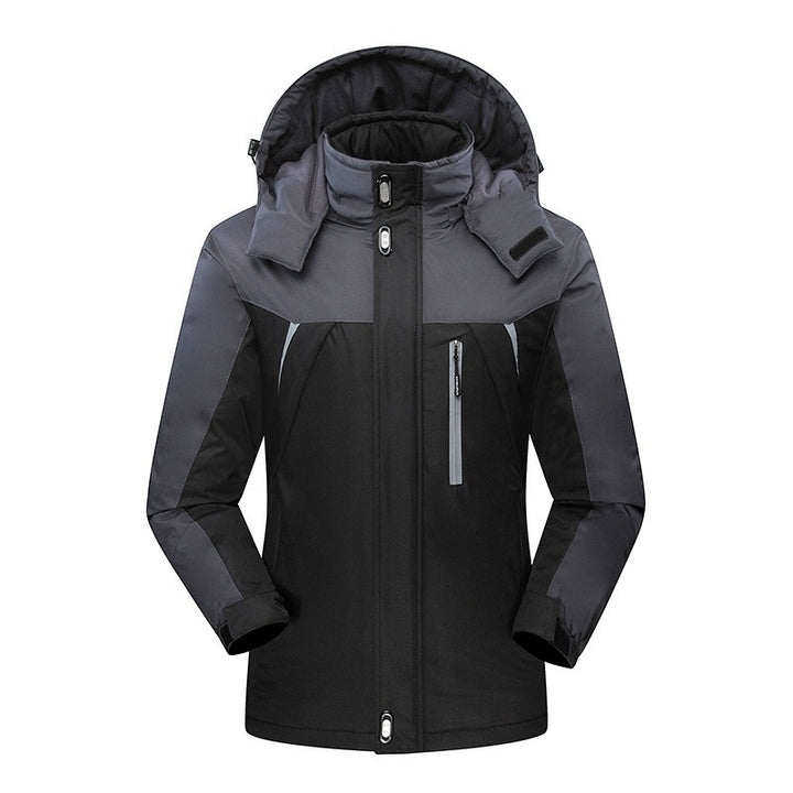 Herren Wasserdichte isolierte Softshell-Skijacke mit abnehmbarer Kapuze und Multifach-Taschen Drune