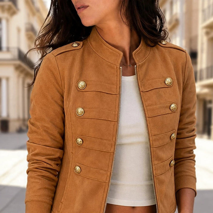 Damen Stylische Jacke im Militärstil Drune