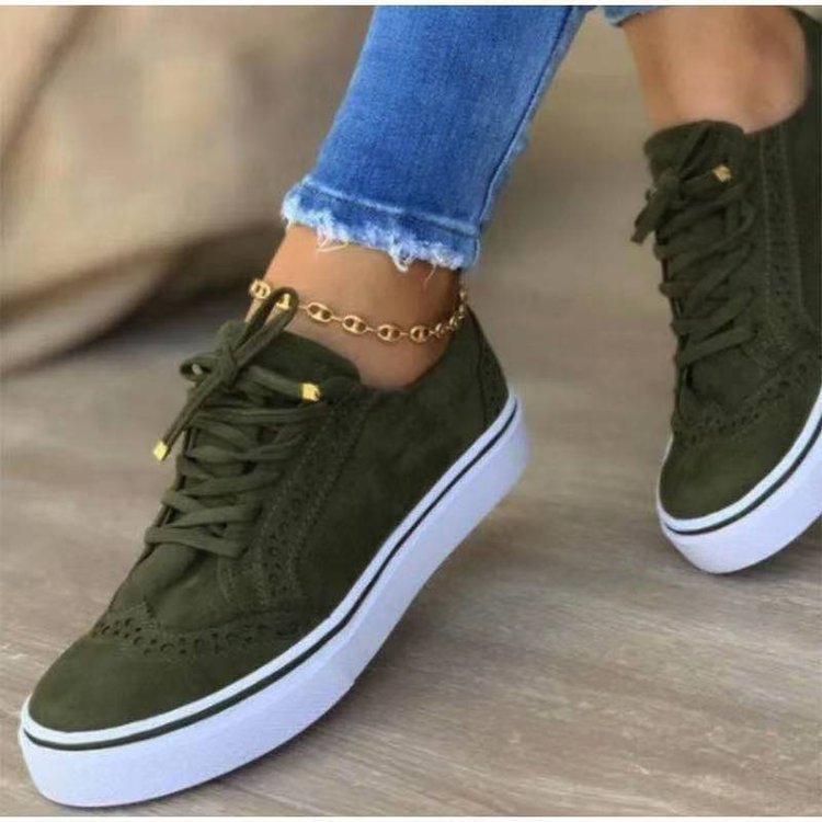 Damen Komfortable Sneaker mit modischem Broguedesign Drune