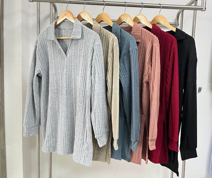 Damen Langarmshirt mit eleganter Struktur und modernem Look Drune