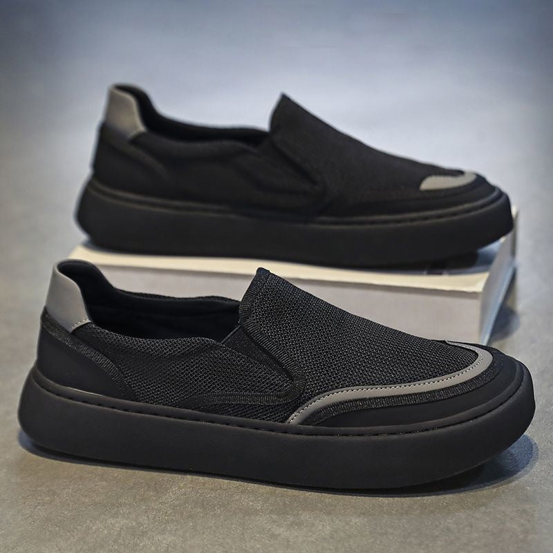 Herren Minimalistischer Strick-Slip-On mit reflektierenden Details und Komfortplateau Drune