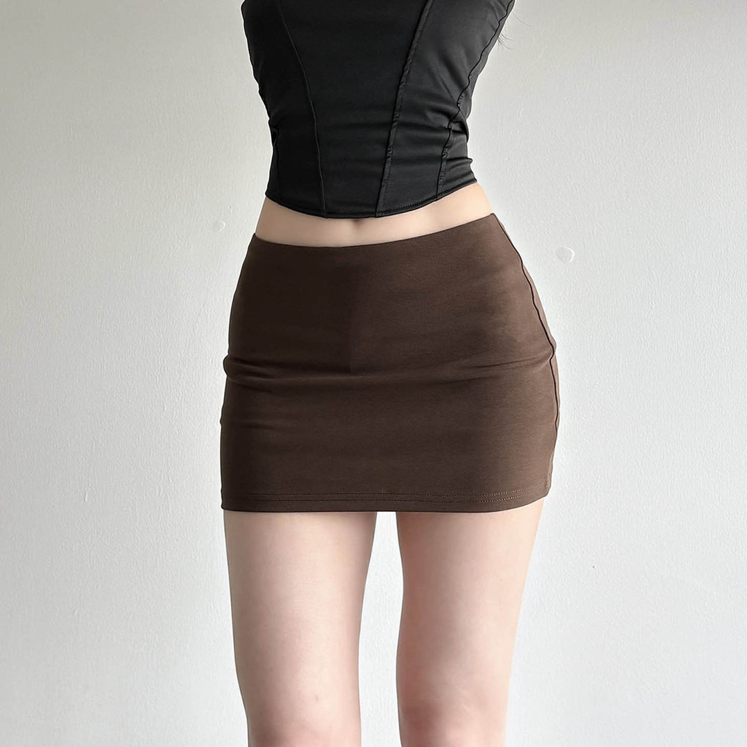 Damen eleganter Minirock aus hochwertigem Jersey-Material mit elastischem Bund Drune