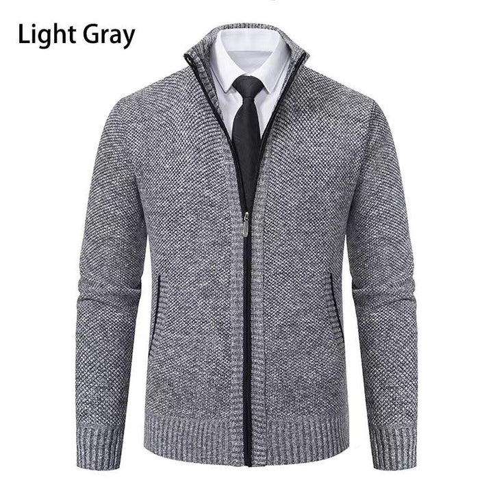 Herren modische Strickjacke mit Reißverschluss und praktischen Taschen Drune