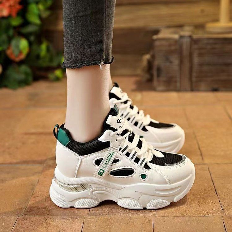 Damen Sportliche Chunky Sneakers mit atmungsaktiver Mesh-Oberfläche und dämpfender Sohle Drune