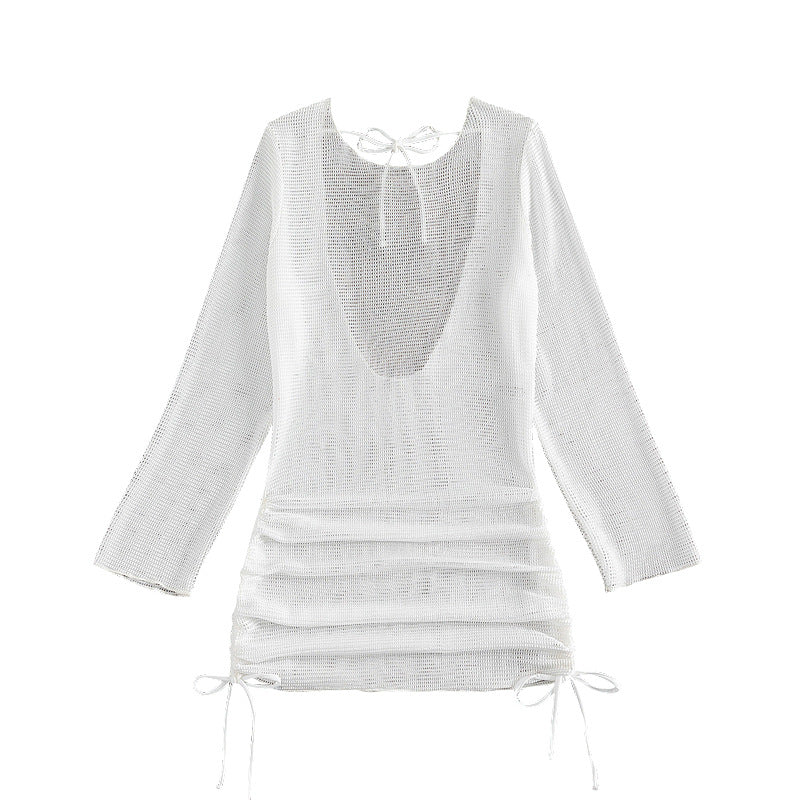 Damen Strandkleid mit eleganten Rüschendetails Drune