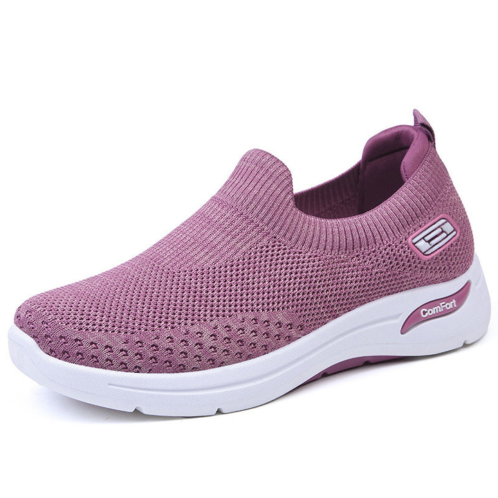 Damen nan nahtloser Strick-Slipper mit elastischem Einstieg und stoßdämpfender Komfortsohle Drune