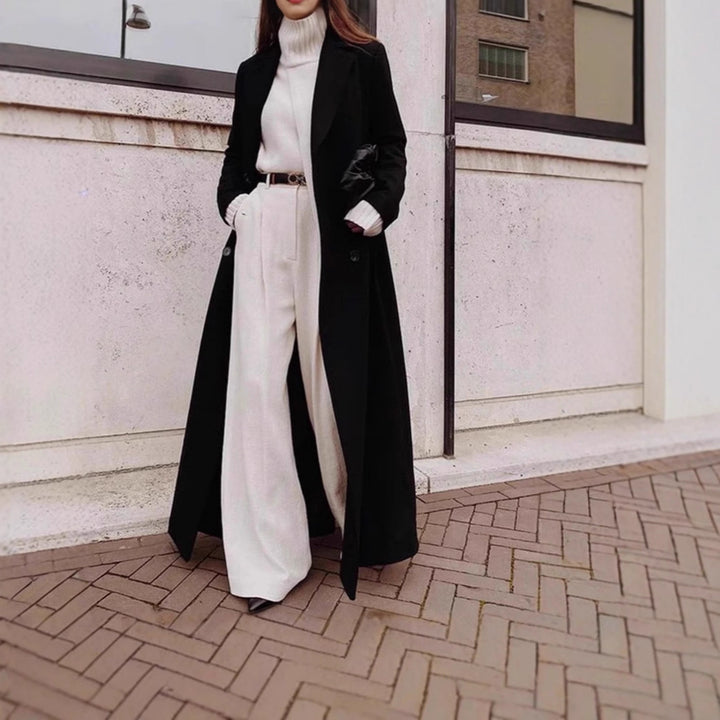 Damen eleganter und leichter Trenchcoat mit hohem Kragen und tailliertem Schnitt Drune
