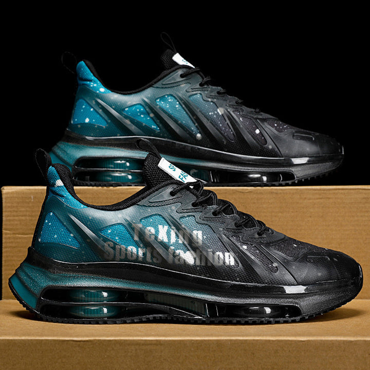 Herren Performance-Laufsneaker mit halbtransparentem Mesh-Obermaterial und sichtbarer Luftkammer Drune