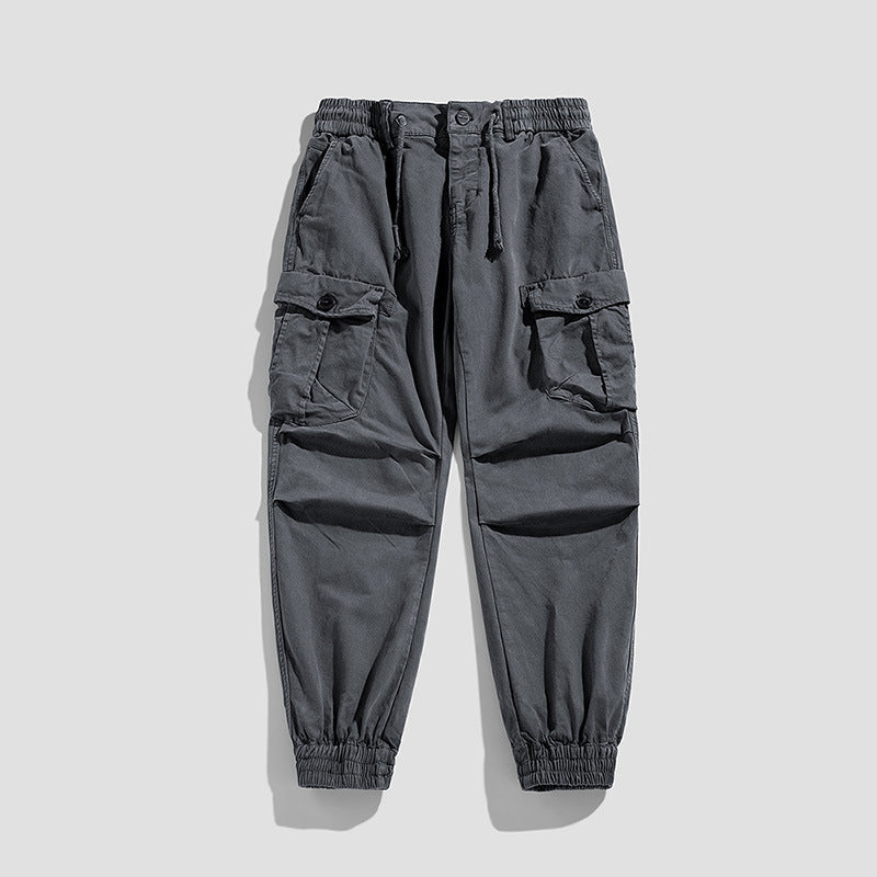 Herren Cargo-Jogger mit Tunnelzugbund, Mehrfachtaschen und elastischen Knöchelabschlüssen Drune
