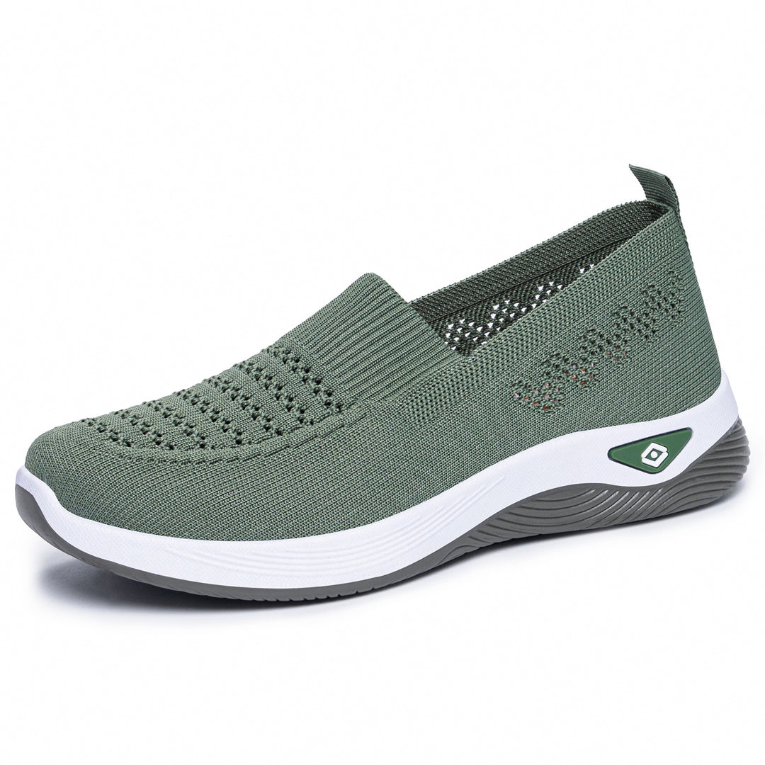 Damen nan nahtloser atmungsaktiver Strick-Slip-On Comfort-Walking-Schuh Drune