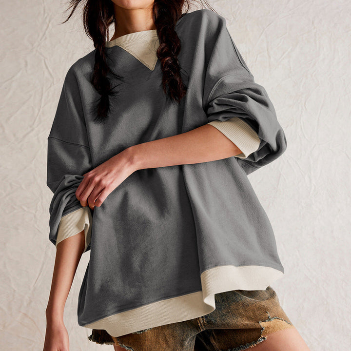Damen Oversized Sweatshirt mit modernem Design und weichem Material Drune