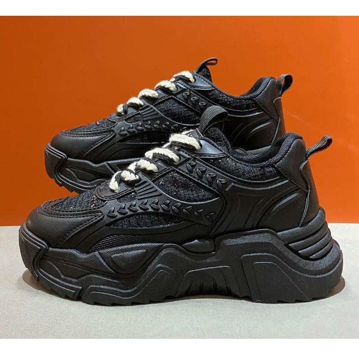 Damen Sportliche High-Top Sneakers mit atmungsaktiver Oberflächenstruktur Drune