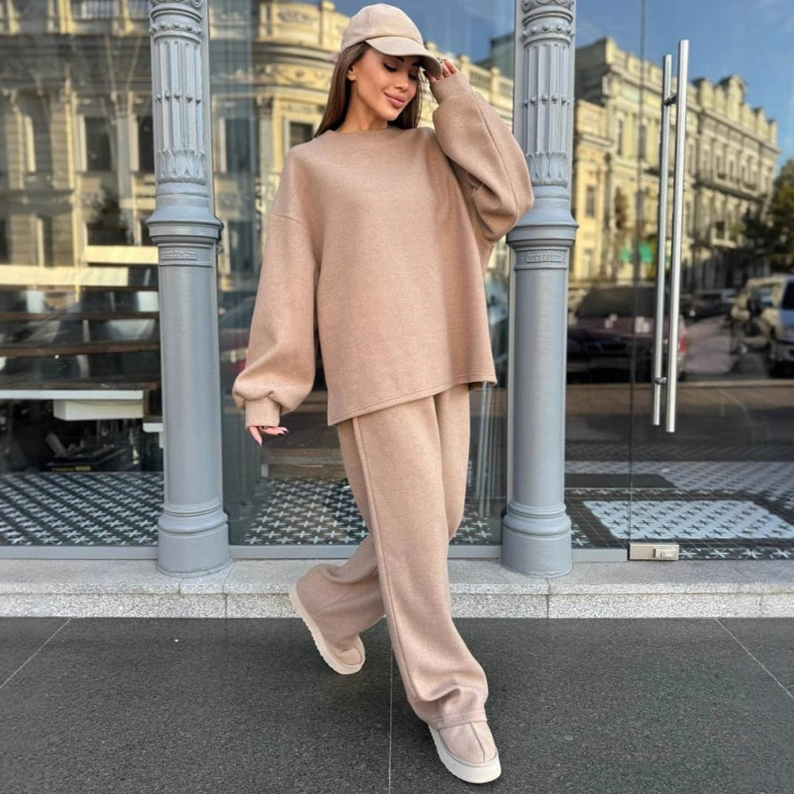 Damen Komfortabler Oversized Fleece Freizeitanzug Drune