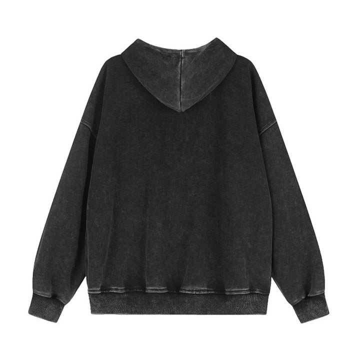 Damen Kapuzen-Sweatjacke mit Leopardenmuster, Veloursleisten und Sternnieten Drune