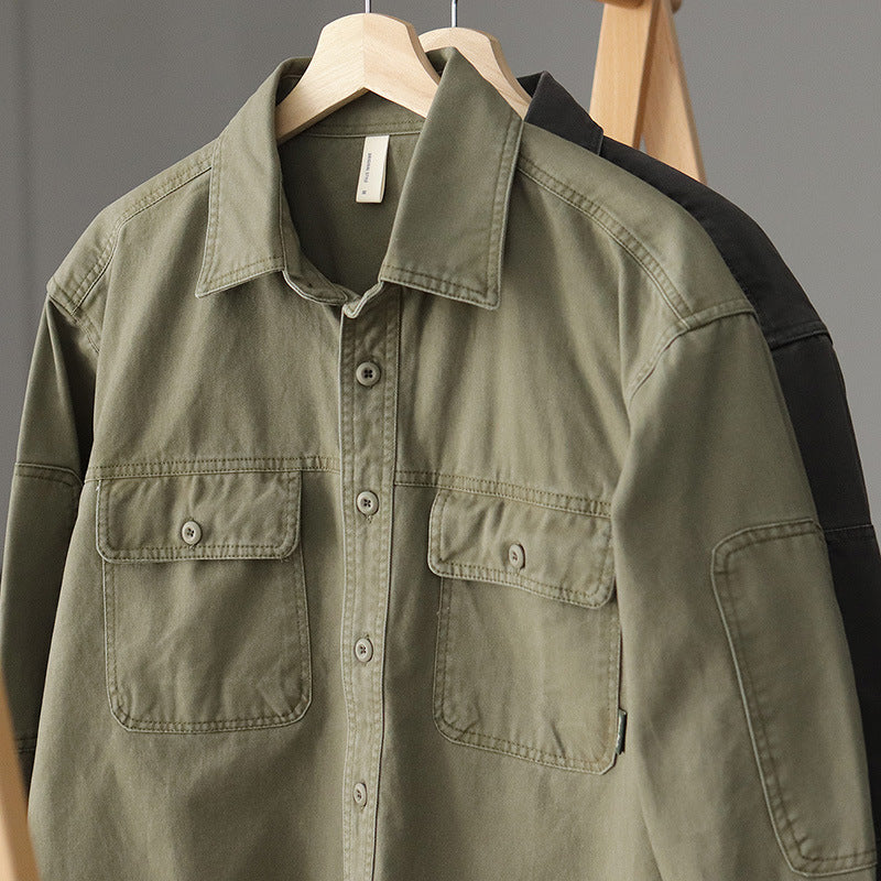 Herren modische Utility-Hemdjacke mit praktischen Brusttaschen Drune