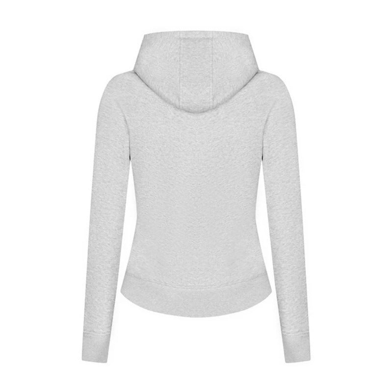 Damen Kapuzen-Sweatjacke mit markantem Zierreißverschluss und Kängurutasche Drune