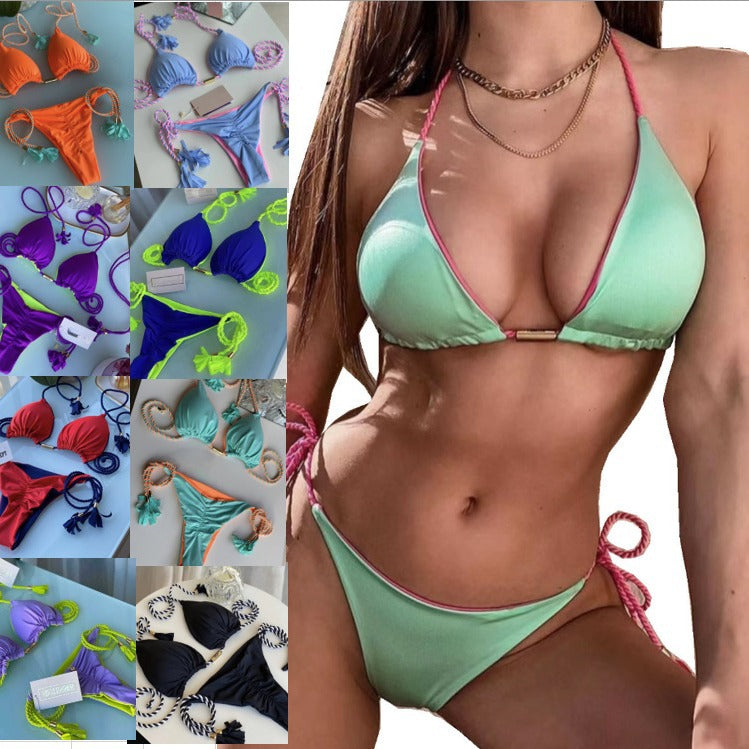 Damen Bikini-Set mit verstellbaren Riemen und raffiniertem Design Drune