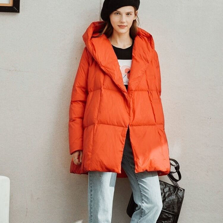 Damen Modische Oversized Daunenjacke Drune