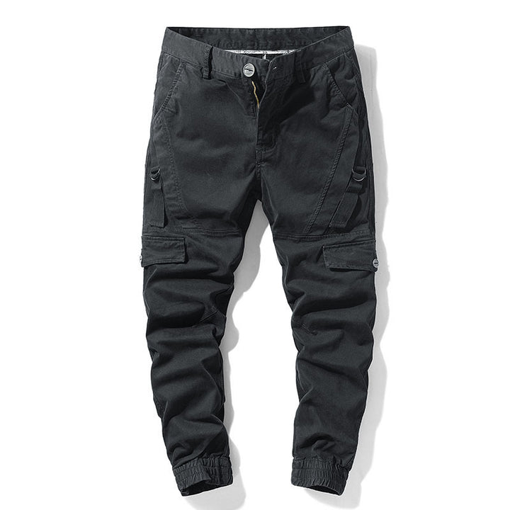 Herren Cargo-Jogginghose mit elastischem Beinabschluss und Multifachtaschen Drune